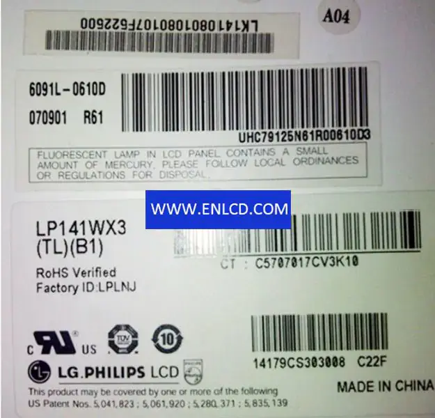LG Display LP141WX3-TLB1 LCD面板