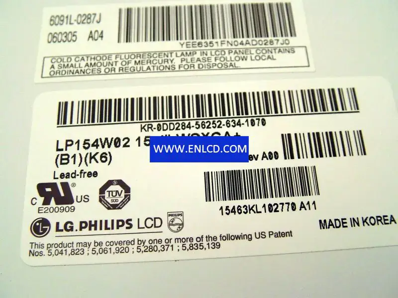 LG Display LP154W02-B1K6 LCD面板