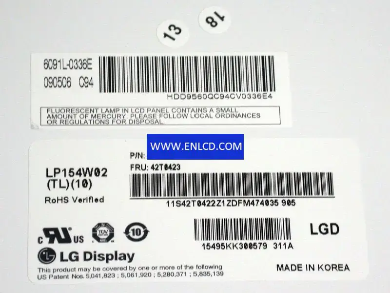 LG Display LP154W02-TL10 LCD面板