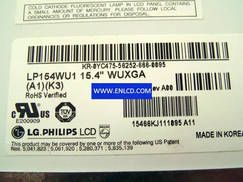 LG Display LP154WU1-A1K3 LCD面板
