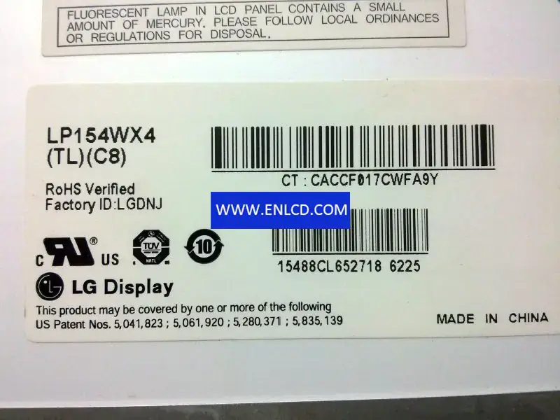 LG Display LP154WX4-TLC8 LCD panel
