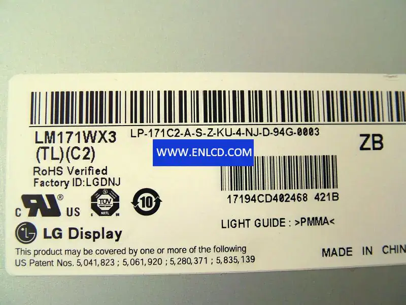 LG Display LM171WX3-TLC2 LCD panel