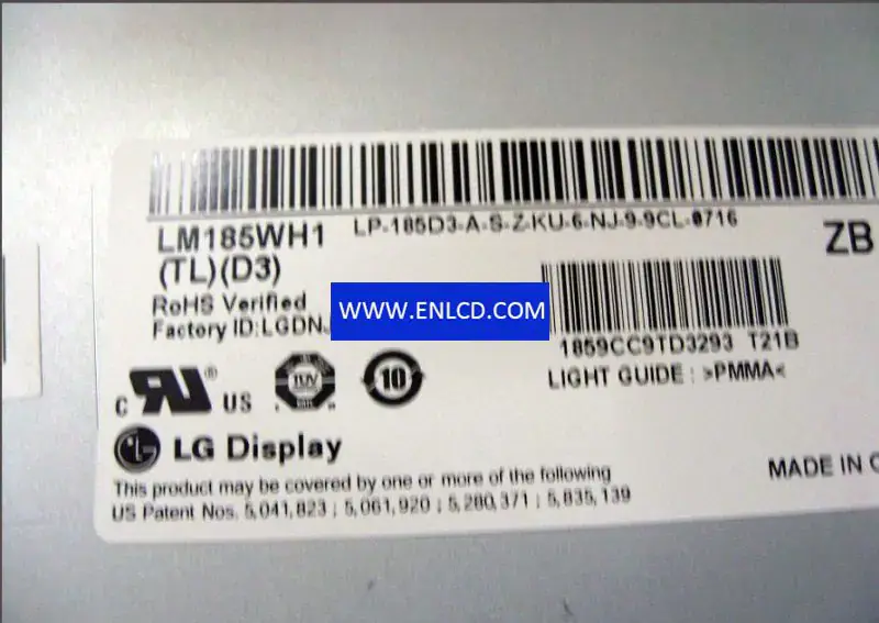 LG Display LM185WH1-TLD3 LCD面板