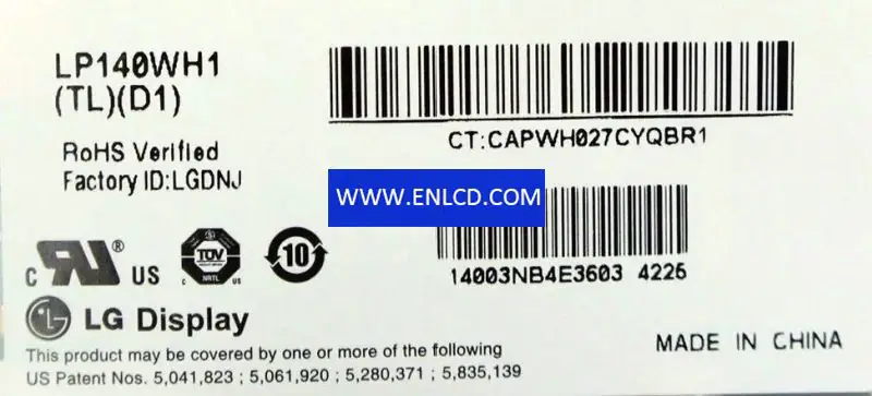 LG Display LP140WH1-TLD1 LCD panel