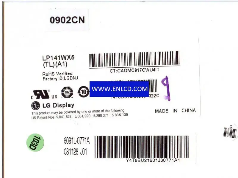 LG Display LP141WX5-TLA1 LCD面板