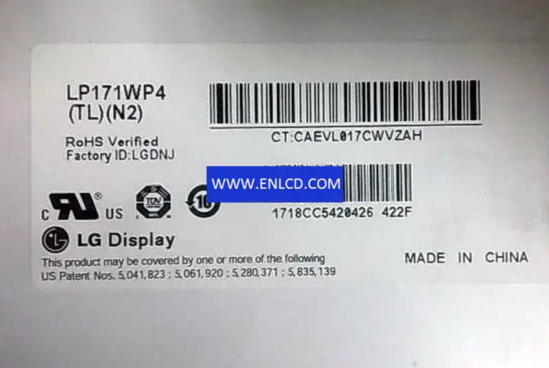 LG Display LP171WP4-TLN2 LCD panel