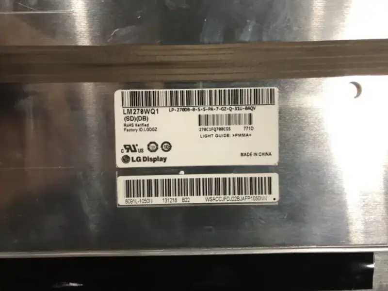 LM270WQ1-SDDB 桌面監視器LCD面板