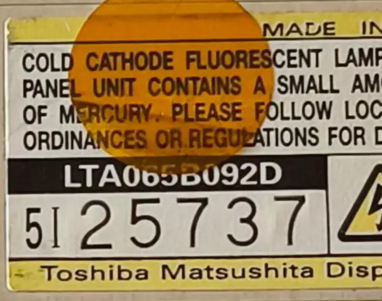 Toshiba LTA065B092D LCD panel