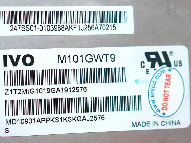 IVO M101GWT9 R3 LCD panel Automotive Display replacement