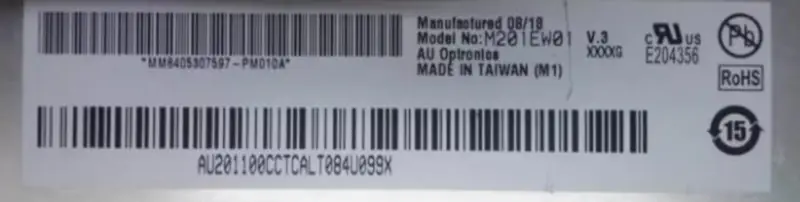 AUO M201EW01 V3 LCD面板桌面監視器替代品