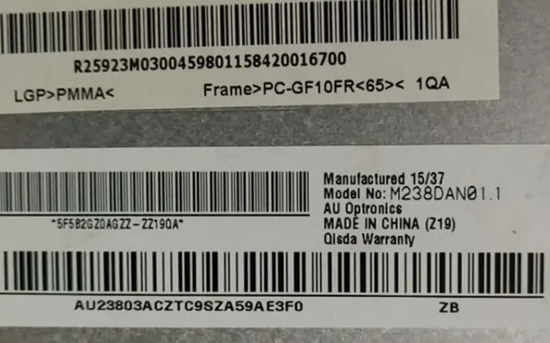 AUO M238DAN01.1 Q0 LCD panel Desktop Monitor replacement