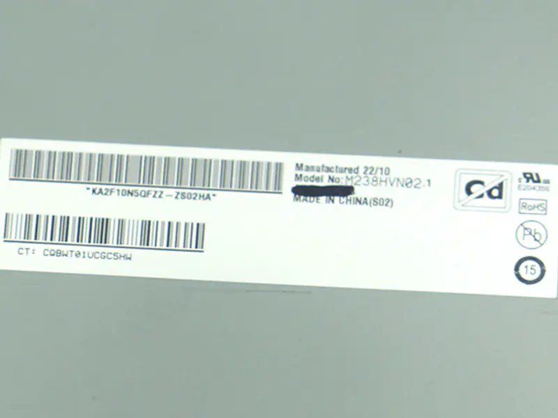 AUO M238HVN02.1 LCD-Baugruppe