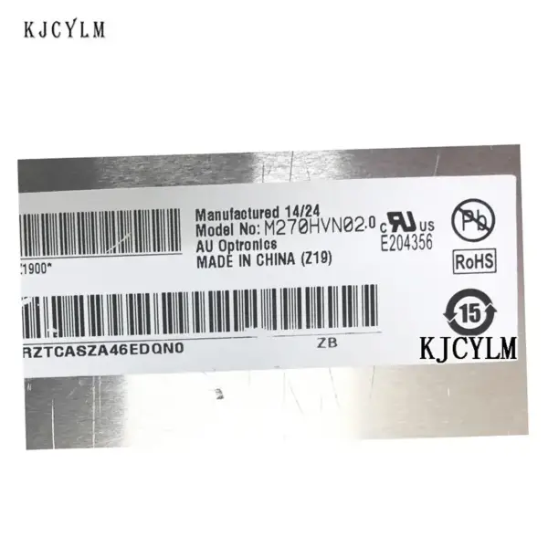 AUO M270HVN02.5 LCD panel Desktop Monitor replacement