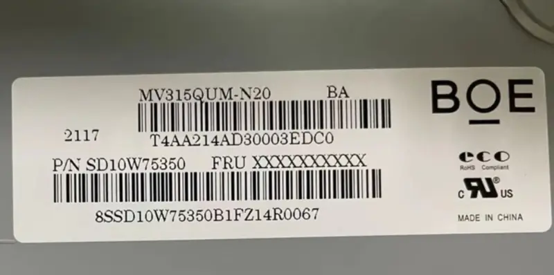 BOE MV315QUM-N20 LCD Panel