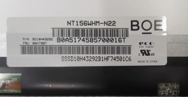 BOE NT156WHM-N22 LCD panel