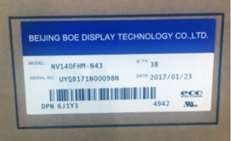 BOE NV140FHM-N43 LCD panel