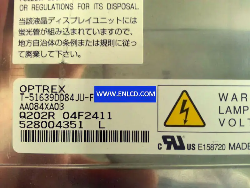 Kyocera T-51639D084JU-FW-A-AB 工業用LCD面板