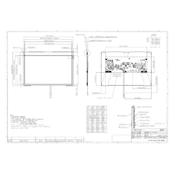 CMEL P0760WVLC-T LCD-Panel Ersatz