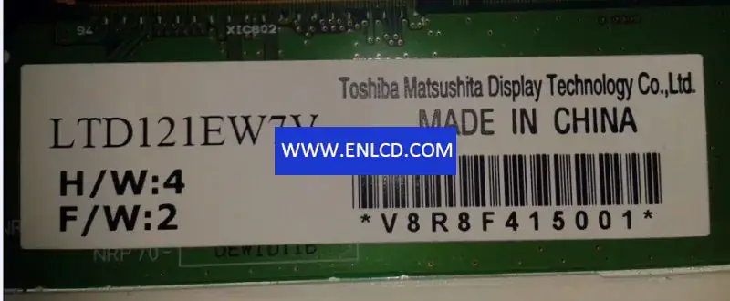 Toshiba LTD121EW7V LCD panel replacement for Laptop
