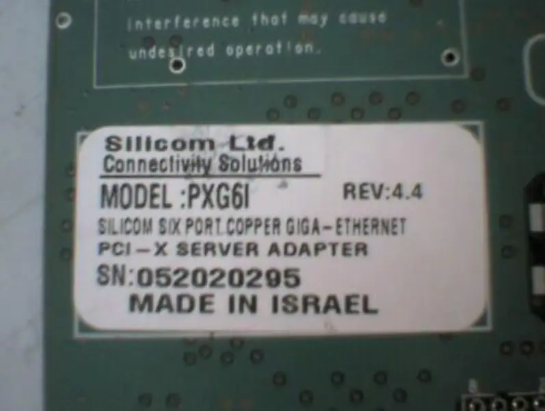 Silicom PXG6I REV 4.4 Six Port Copper Giga-Ethernet PCI-X Server Adapter