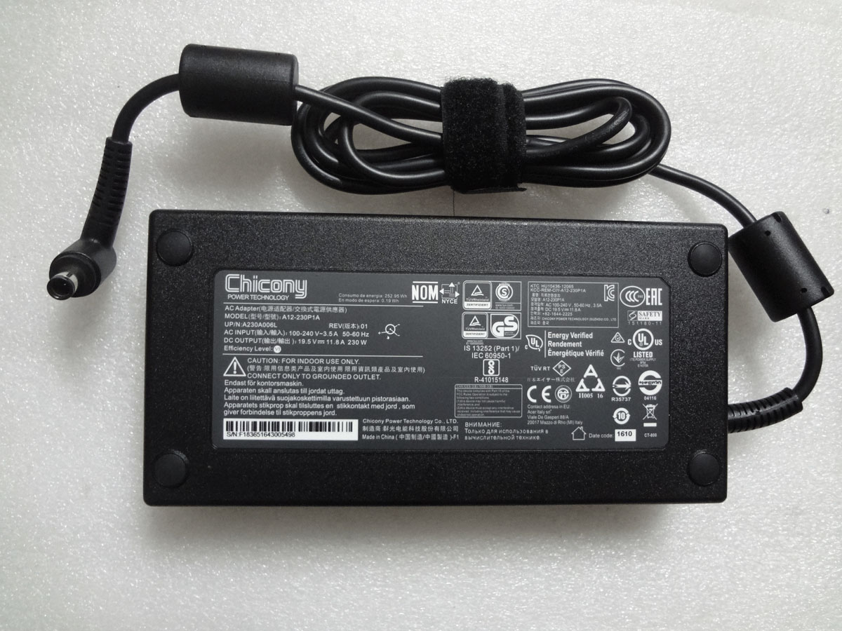 Adaptateur Chargeur MSI GT72S 6QE Dominator Pro G Heroes-1035UK 230W