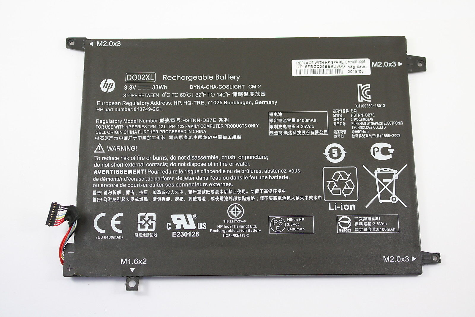 Original Batterie 3.8V 33Wh HP Pavilion x2 10-n208nb [FR-HP-DO02XL-365]